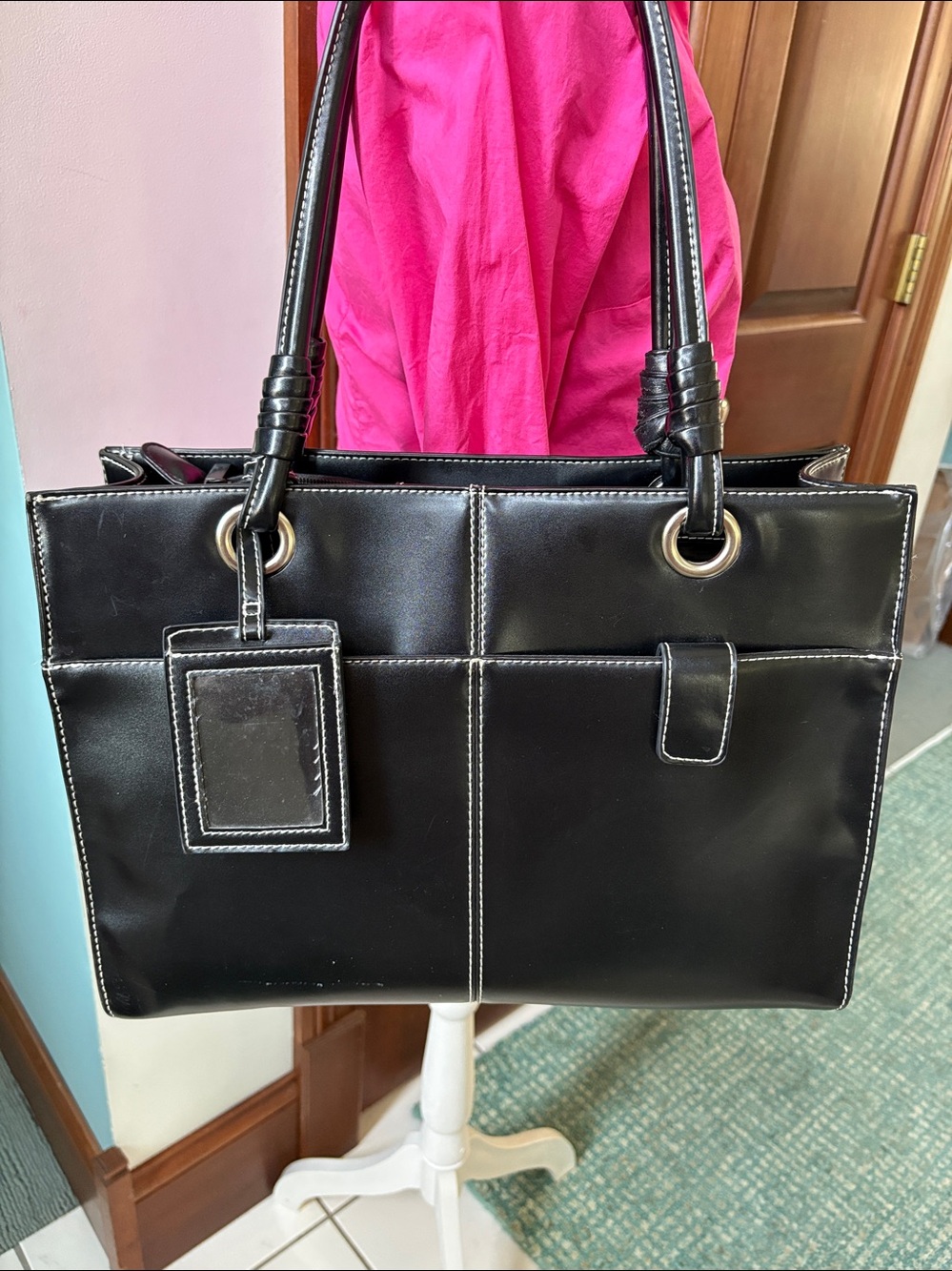 Wilsons Leather Tote Bag  shoulder bag  business case smooth & structured  black